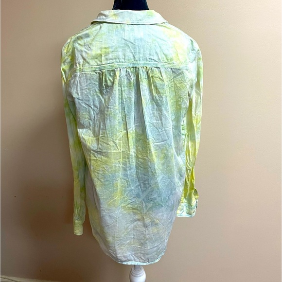 ANTHROPOLOGIE Pilcro & the Letterpress Cate Yellow Green Tie Dye Medium - Picture 2 of 9